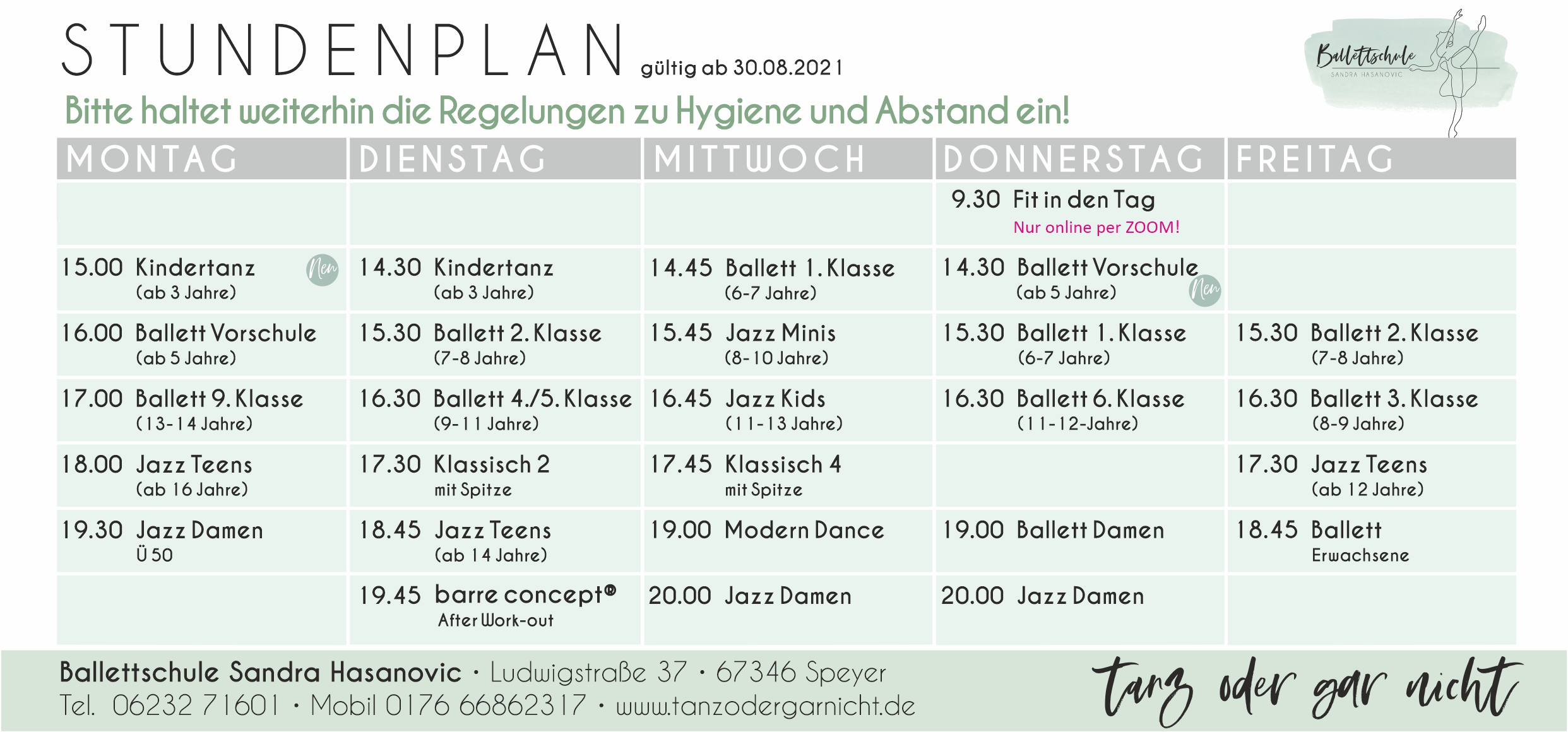 Stundenplan 2021 06 07